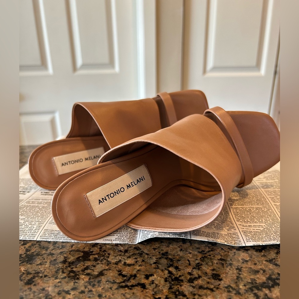 Antonio Melani Bynx Tan Leather Women's dress sandals - Picture 3 of 7